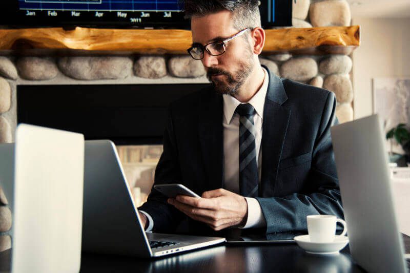 Man with phone tax east sussex accounting