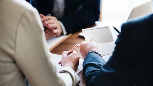 Businessmen shaking hands