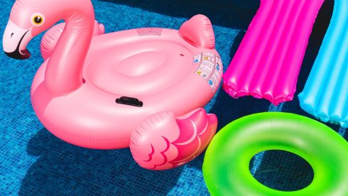 inflatable toys in pool