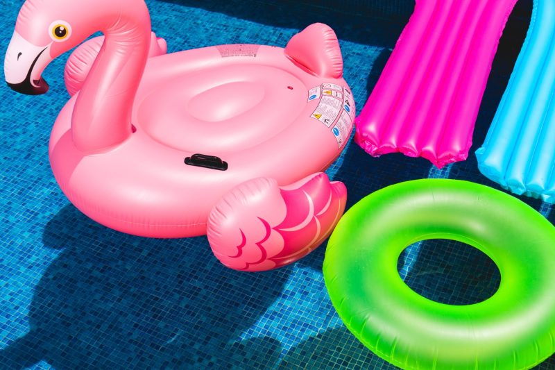 inflatable toys in pool